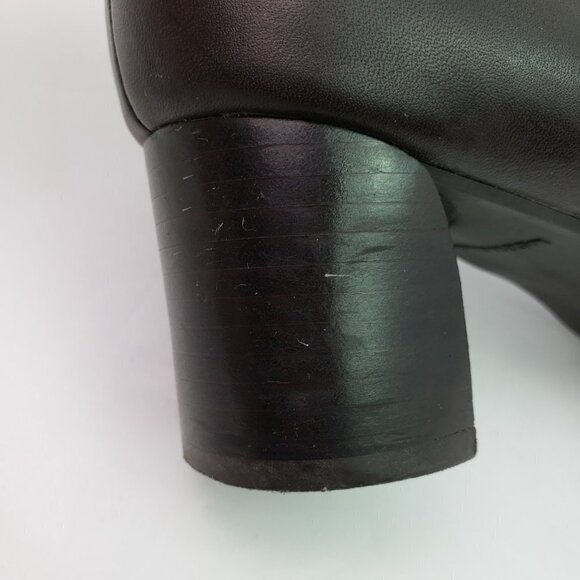 Laura Scott Justine Womens Size 8.5 Brown Leather Side Zip Ankle Booties Boots - Picture 10 of 14